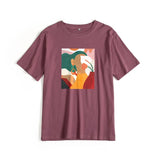 Aesthetic Printed T Shirts Women 2021 New Soft Vintage Loose Tees Abstract Graphic Cotton Tshirts Summer Casual