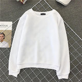 Hoodie Aesthetic Round Neck Plus Size Sweetshirts Casual Clothes for Women Full Sleeve Ladies Elegant Loose