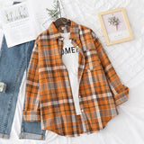 Design Women Blouses Shirts 2021 New Womens Tops And Blouses Long Sleeve Casual Plaid Shirt Young Style Lady Blouse