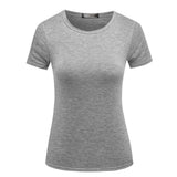 Women's Solid Color Pullover T-shirt Short Sleeve