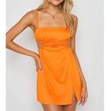 Brand New Women Party Lace Flower Backless Mini Dress Summer Sexy Sling Spaghetti straps Deep V Neck Wedding Club