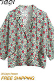 Blouse Pants Sets Two Pieces Jumpsuits Long Sleeve Retro Blouse Shirts Women Female Suits Spring Summer Outfit