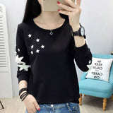Stars Hoodies Women 2023 Autumn Korean Fashion Pullover Womens Clothing Sweatshirt O-Neck Long Sleeve Sudadera