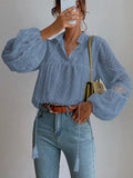 Chiffon Lace Blouses Lantern Sleeve Vintage Women Blouse Lace-up Tops Female Female Shirts Loose Blusas Autumn New