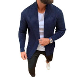 Fongt Men's Fashion Men's Casual Long Sleeve Lapel Knit Sweater Men's