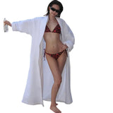 Fongt 2025 Summer New Women's Clothing Jennie The Same Sexy Hottie Hanging Neck Bikini Set