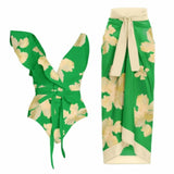 Fongt New Swimwear 2-Piece Set Vacation Bikini Beach Sexy Bikini One-Piece Conservative Swimsuit