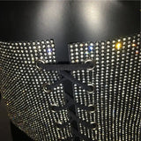 Crystal Sequins Cummerbunds Woman Rhinestones Belt Cummerbund Wide Women's Streetwear Lace Up Corset
