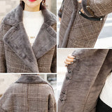 Fongt New 2025 Autumn And Winter Plus Thick Medium Long Imitation Lamb Hair Small Hair Coat Tide