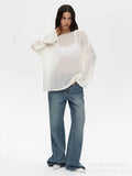Fongt Spring And Summer New Hollow Sweater Women Wind Soft Loose Knitted Long-Sleeved Clothing Hot