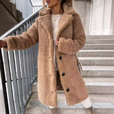 Fongt Autumn And Winter Women's Explosive Hairy Long-Sleeved Collar Women's Plush Tops Long