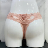 Fongt Rear Ribbon Ribbon Lace Side Trousers Low-Rise Cotton Crotch Large Size Elastic Lace T-Trousers