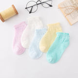 5 Pairs/lot Summer Mesh Socks For Newborns Baby Cute Cartoon Socks For Girls Thin Soft Cotton Boy Child Socks