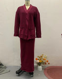 Fongt Knitted Knitted With Long Sleeve Open Shirt Two-Piece Set In The Long-Sleeved Skirt In The Autumn/Winter Of 2025