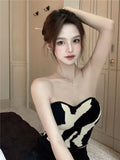 Women With Sexy Hot Babes Sleeveless Breasts Summer Short-Term Repair Outside Wearing Bottom Slings Wrapped Thoracic Blouse
