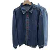 Fongt Embroidered Cowboy Shirt 2025 Spring/Winter Mid-Autumn Relaxed Casual Design New Hundred Shirt Coat