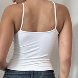 Girls Wind Lace Lace Splicing Bow Sexy Exposed Back Pure White Sling Vest 2024 New Style-Outfit