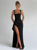 Fongt Style Women's Evening Dress Fashion Sexy Sling Dress New Height Open Skirt