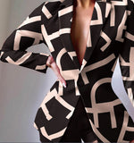 Fongt New Casual Print Fashion Small Suit Women's Suit