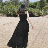 Women Sleeveless Holiday Beach Sexy Solid Bandage Summer All-match Ulzzang Streetwear Elegant Classy Fashion Vestidos