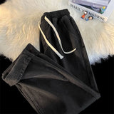 Fongt Jeans Men's New Loose Trend High Street Retro Straight Trousers In Autumn