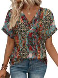Fongt New Women's Dress Casual Round Neck Striped Multi-Color Short-Sleeved Overseas Hot T-Singing T-Shirt