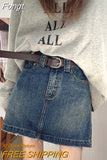 Denim Skirt Women Summer Korean style Street Women Short Skirt Jeans Casual Full Stretch Mini