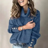 Winter Casual Knitted Turtleneck Sweater Women Warm Pullovers Solid Jumper Plus Size 4XL 5XL Long Sleeve Women's