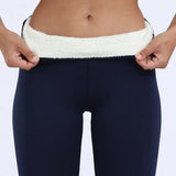 Pants Warm Winter Thick Velvet Legging High Waist Black Leggings Compression Thick Lamb Wool Pants Cold Resistant
