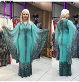 New African Dresses for Women Dashiki Print African Clothes Bazin Riche Sexy Slim Ruffle Sleeve V-neck Evening Long Africa