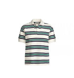 Fongt Retro Sexy Hottie Style Striped Short-Sleeved Polo Collar T-Shirt