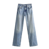 Fongt Long Leisure New Autumn 2025 Wide-Legged Jeans Women's Clothing