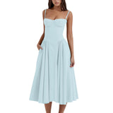 Fongt Dress New French Retro Dress Court Style Dopamine Wearing Sling Dress Woman