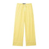 Fongt Spring And Summer New Striped Loose Shirt 3217253 Pajamas Trousers 6929414