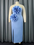 Fongt Banquet Styling Dress New Sleeveless Sexy Chest-Loat High-Rise Dress Dress