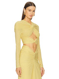 Spring New Women's Temperament Sexy Long-Sleeved T Ruth-Envested Dress