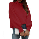 Fongt Solid-Color Knitted Shirt Women's High-Collar Women's New High-Collar Sweater In Autumn And Winter 2025