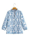 Fongt Women's Embroidered Shirts With Long Sleeve Embroidered Shirts 2695