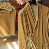 Blouses for Women Korean Vintage Velvet Shirts Lace Up Long Sleeve Loose Elegant Blouse Tops 2022 Blusas De Mujer