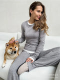 Fongt New Model Knitted Long-Sleeved Women Hot To Sell The Basic Solid Color Bottom T-Shirt