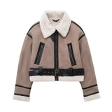 Fongt 2025 New Women's Fur Integrated Double-Sided Short Jacket Jacket Women