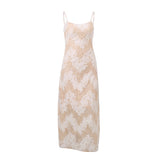Fongt Summer New Women's Holiday Style Sexy Strap Senior Temperament Print Sling Dress