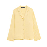 Fongt New Linen Long-Sleeved V-Neck Shirt 478620 Mid-Rise Shorts 4786202