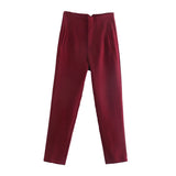 Fongt And Summer 2025 New Fashion Multi-Color Pendant High-Waisted Halon Casual Suit Pants