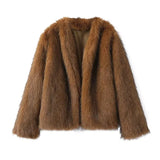 Fongt Design Elegant Autumn And Winter New Imitation Fur Coat