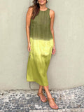 Fongt Women's Summer Women's Casual Cotton Sleeveless Open Dress