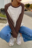 Crew Neck Raglan Sleeve Tee-Outfit