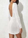 Fongt Women's Clothing Summer Sunscreen Ice Silk Sexy Dew Back Beach Dress Vacation Bikini