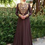 Fongt Spring New Long Dress Leisure Middle East Simple National Style Fashion