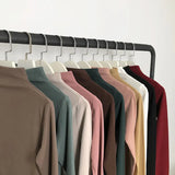 Fongt Turtleneck Bottom Shirt Women Autumn And Winter Pure Color Long Sleeve T-Shirt Women's New Korean Version Slim Slim Versatile